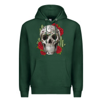 Sports Green skull cactus Premium Hoodie - JahusDesignShop