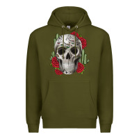 Army Green skull cactus Premium Hoodie - JahusDesignShop