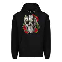 Black skull cactus Premium Hoodie - JahusDesignShop