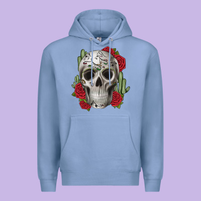 Skull Cactus Premium Hoodie Designed By Jahusdesignshop