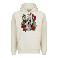 Oatmeal Heather skull cactus Premium Hoodie - JahusDesignShop