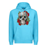 Ocean Blue skull cactus Premium Hoodie - JahusDesignShop