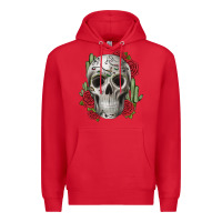 Red skull cactus Premium Hoodie - JahusDesignShop