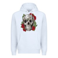 White skull cactus Premium Hoodie - JahusDesignShop