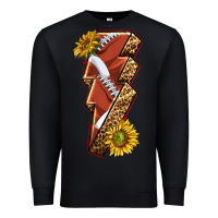 Black sport football  lightning bolt Premium Sweatshirt - texasbilliewilder
