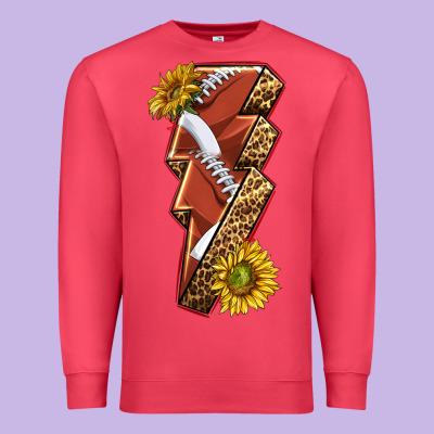 Premium Sweatshirt sport football  lightning bolt