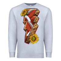 Heather Grey sport football  lightning bolt Premium Sweatshirt - texasbilliewilder
