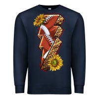 Navy sport football  lightning bolt Premium Sweatshirt - texasbilliewilder