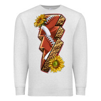 Oatmeal Heather sport football  lightning bolt Premium Sweatshirt - texasbilliewilder