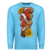 Ocean Blue sport football  lightning bolt Premium Sweatshirt - texasbilliewilder