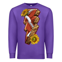 Purple sport football  lightning bolt Premium Sweatshirt - texasbilliewilder