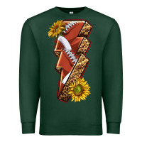 Sports Green sport football  lightning bolt Premium Sweatshirt - texasbilliewilder