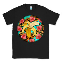 Black banana and strawberries with tiger pattern Classic Tee - BarkalooDesign