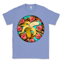 Colony Blue banana and strawberries with tiger pattern Classic Tee - BarkalooDesign