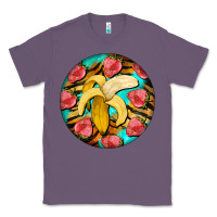 Lavender banana and strawberries with tiger pattern Classic Tee - BarkalooDesign