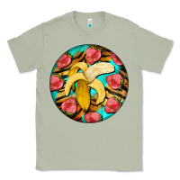 Matcha banana and strawberries with tiger pattern Classic Tee - BarkalooDesign