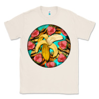 Natural banana and strawberries with tiger pattern Classic Tee - BarkalooDesign