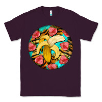 Plum banana and strawberries with tiger pattern Classic Tee - BarkalooDesign