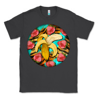 Smoke banana and strawberries with tiger pattern Classic Tee - BarkalooDesign
