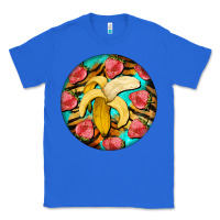 True Royal banana and strawberries with tiger pattern Classic Tee - BarkalooDesign
