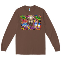 Chestnut hello summer camel at the beach Long Sleeve Tee - BarkalooDesign