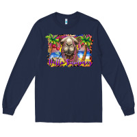 Navy hello summer camel at the beach Long Sleeve Tee - BarkalooDesign