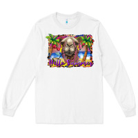 White hello summer camel at the beach Long Sleeve Tee - BarkalooDesign