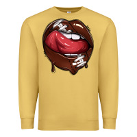 Antique Gold sports lips american football Premium Sweatshirt - texasbilliewilder