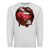 Dove Grey sports lips american football Premium Sweatshirt - texasbilliewilder