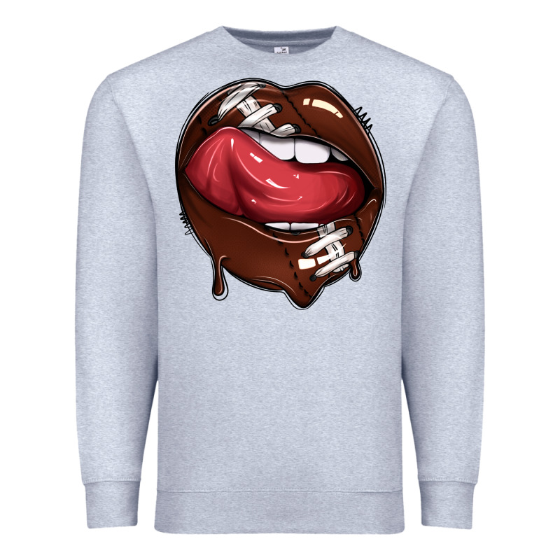 Sports Lips American Football Premium Sweatshirt by texasbilliewilder | Teevron