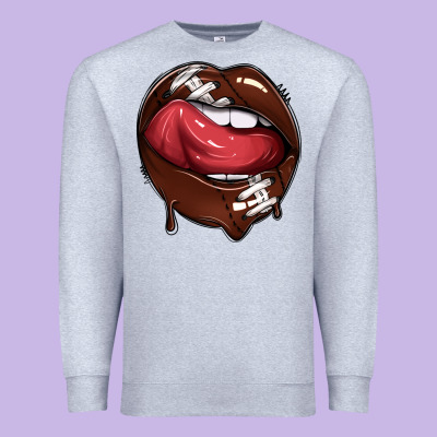 Premium Sweatshirt sports lips american football