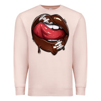 Pale Pink sports lips american football Premium Sweatshirt - texasbilliewilder