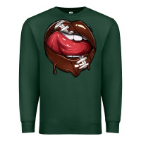 Sports Green sports lips american football Premium Sweatshirt - texasbilliewilder