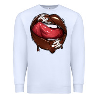 White sports lips american football Premium Sweatshirt - texasbilliewilder