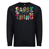Black sassy little thing Premium Sweatshirt - Zillion Design Studio