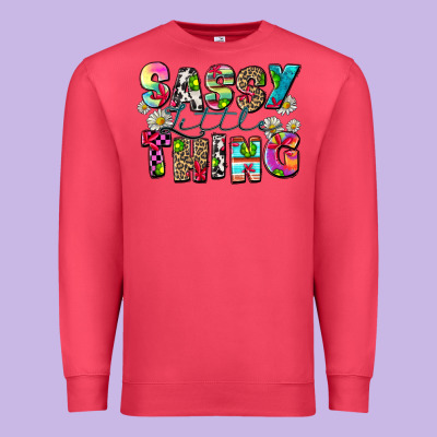 Sassy Little Thing Premium Sweatshirt Designed By Zillion Design Studio