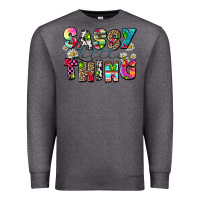 Charcoal Heather sassy little thing Premium Sweatshirt - Zillion Design Studio