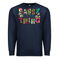 Navy sassy little thing Premium Sweatshirt - Zillion Design Studio