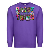 Purple sassy little thing Premium Sweatshirt - Zillion Design Studio