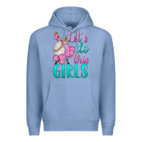 Colony Blue let's do this girls baseball Premium Hoodie - BundleAndBundleShop