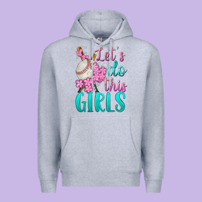 Let's Do This Girls Baseball Premium Hoodie Designed By Bundleandbundleshop
