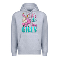 Heather Grey let's do this girls baseball Premium Hoodie - BundleAndBundleShop