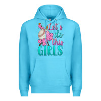 Ocean Blue let's do this girls baseball Premium Hoodie - BundleAndBundleShop