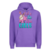 Purple let's do this girls baseball Premium Hoodie - BundleAndBundleShop