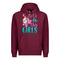 Burgundy let's do this girls baseball Premium Hoodie - BundleAndBundleShop