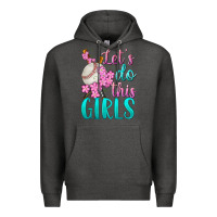 Charcoal Heather let's do this girls baseball Premium Hoodie - BundleAndBundleShop
