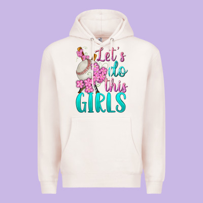 Let's Do This Girls Baseball Premium Hoodie Designed By Bundleandbundleshop