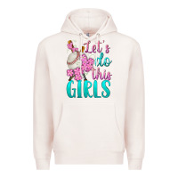 Pale Pink let's do this girls baseball Premium Hoodie - BundleAndBundleShop