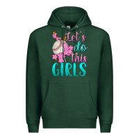 Sports Green let's do this girls baseball Premium Hoodie - BundleAndBundleShop