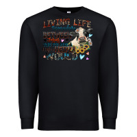 Black living life somewhere between jesus take the wheel Premium Sweatshirt - Zillion Design Studio